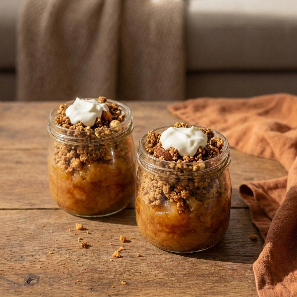 Gingernut Apple Crumble Cups